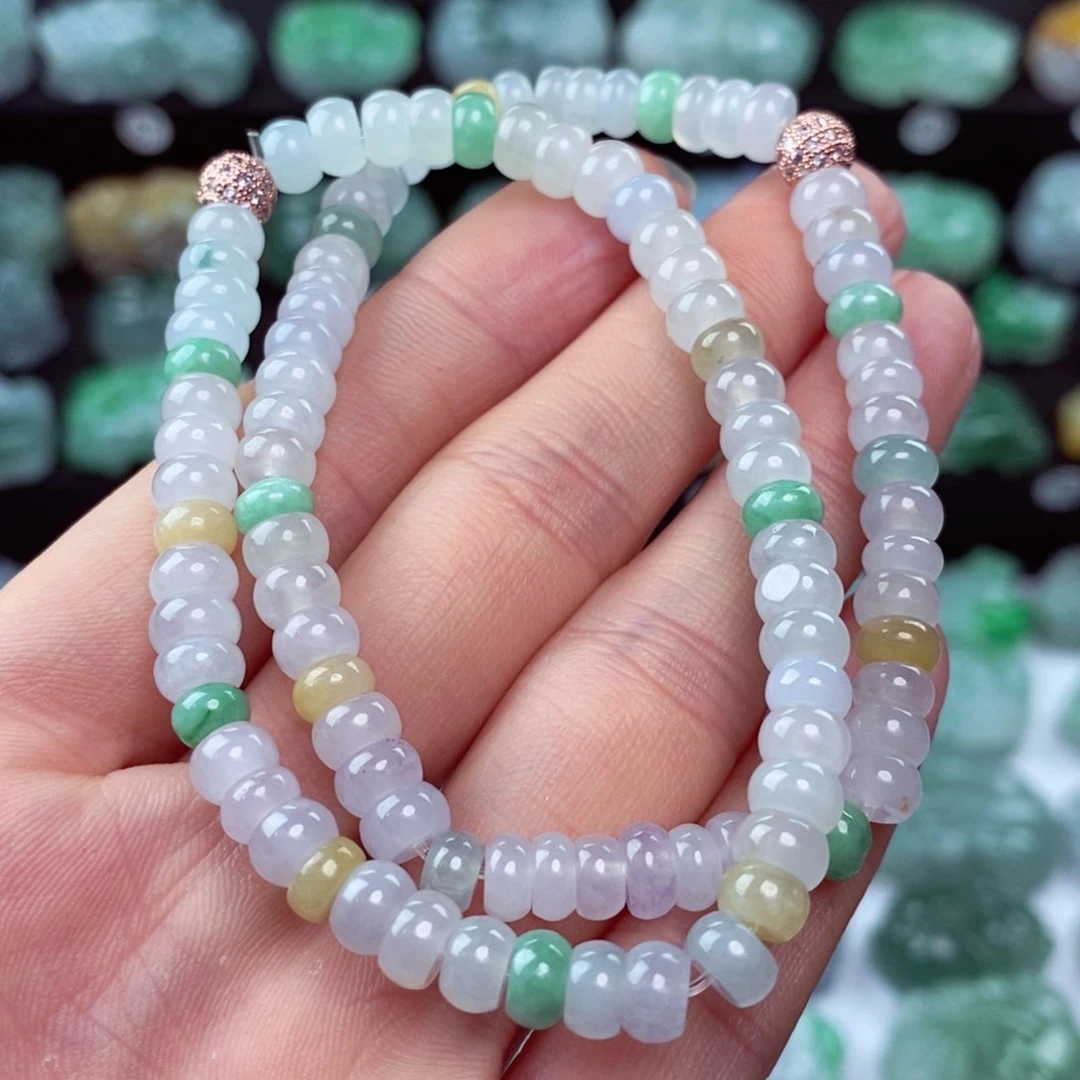 翡翠颈饰未镶嵌落**声天然