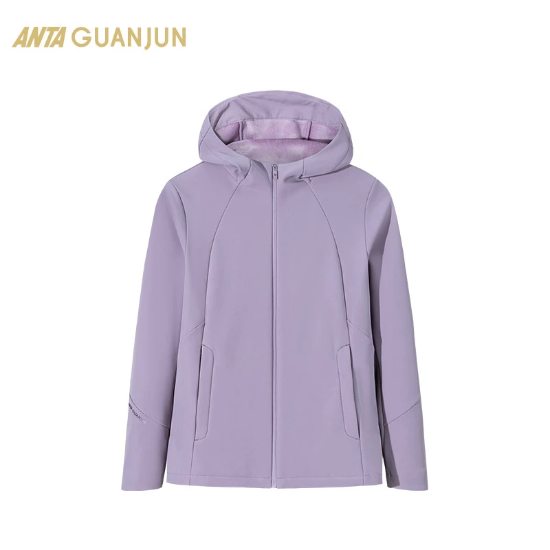 安踏冠军全天候系列 三防轻暖绒运动外套女冬季加绒上衣162510606