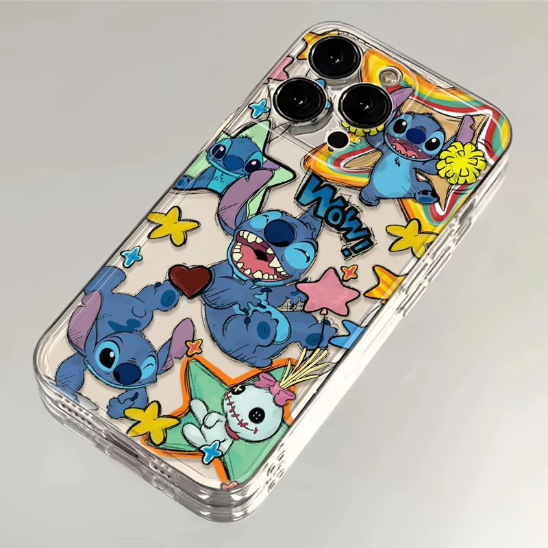 涂鸦史迪仔适用苹果16手机壳13/15卡通iPhone14华为vivo小米oppo