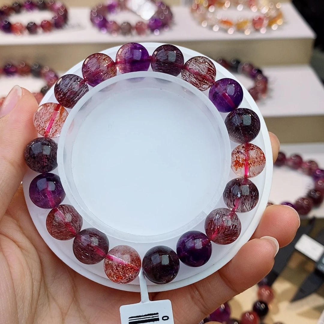 水晶未镶嵌手链黑加仑超七10+