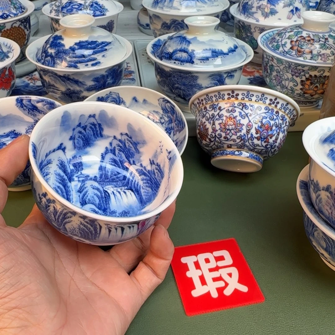 纯手工纯手绘茶具石头变形398