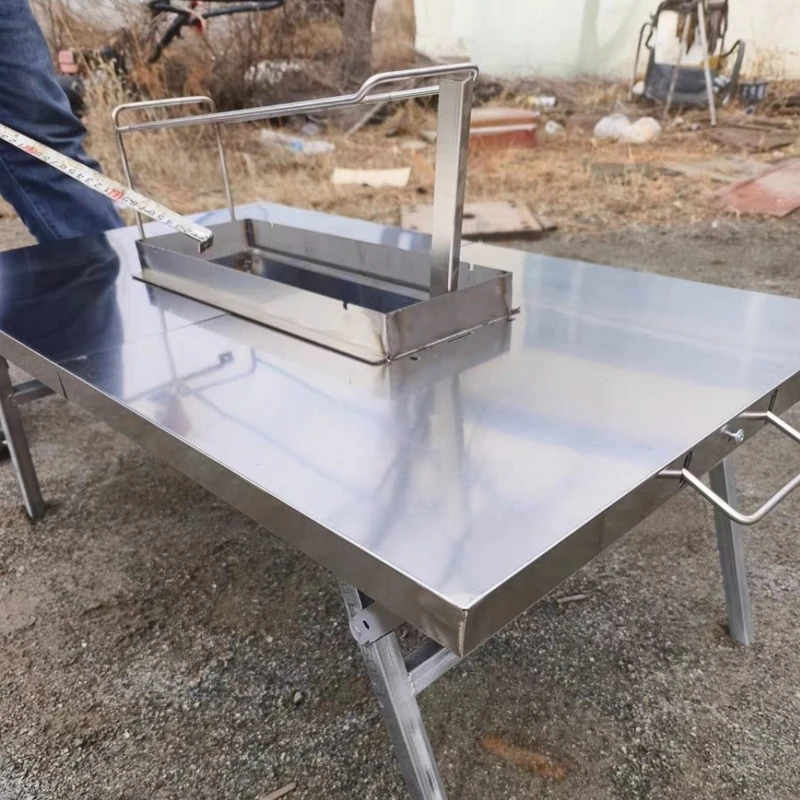 户外折叠烧烤炉子 白钢串炉子 便捷式烧烤架子 烧烤炉子