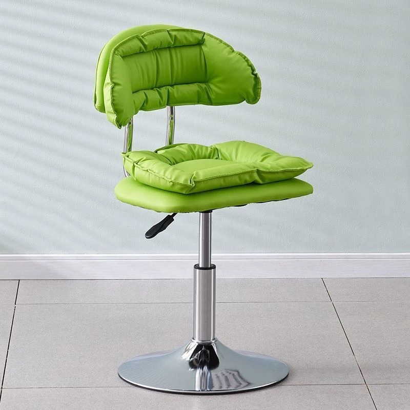 钢板靠背椅子居家云朵加高静音滚轮懒人凳万向转椅