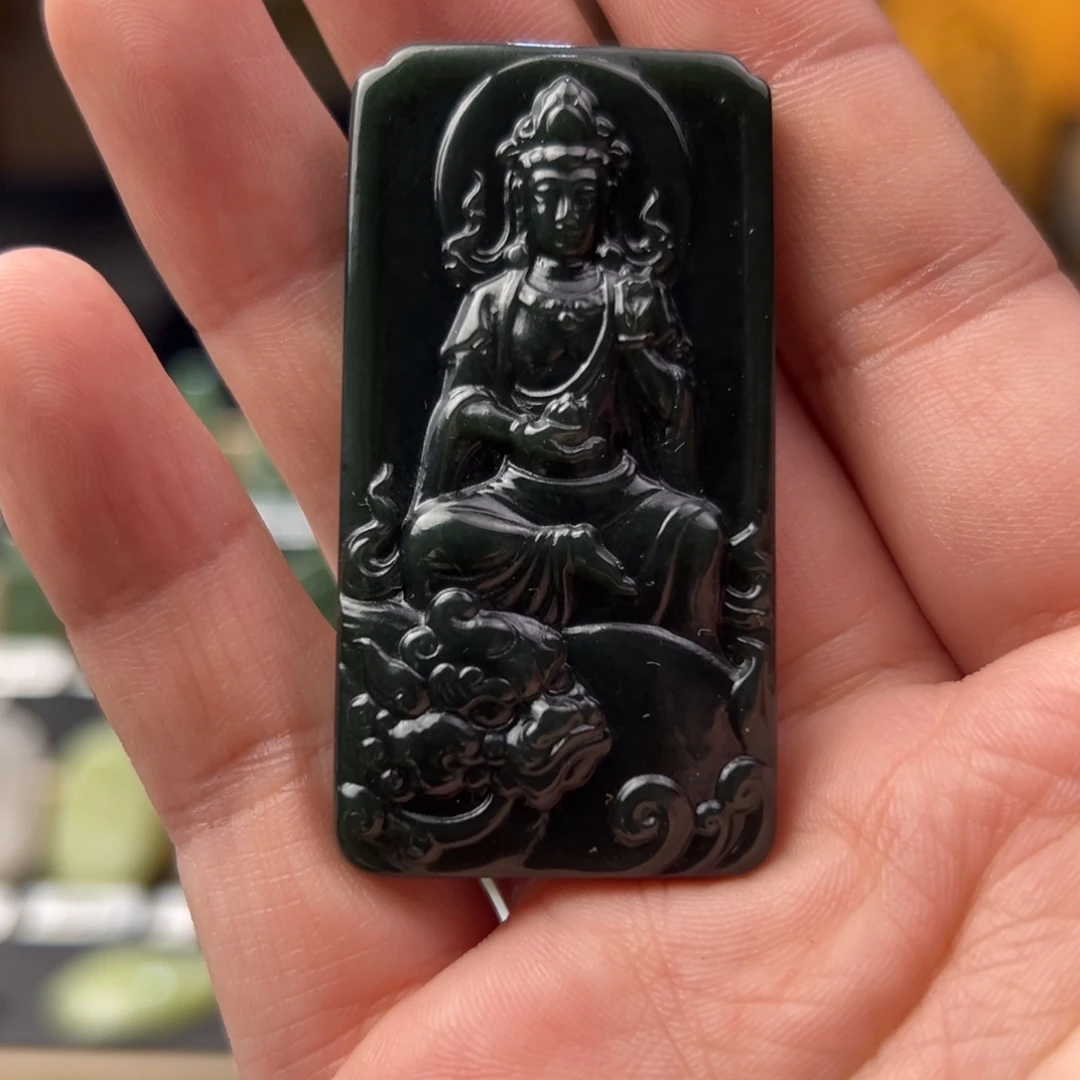 凉***二和田玉未镶嵌挂件