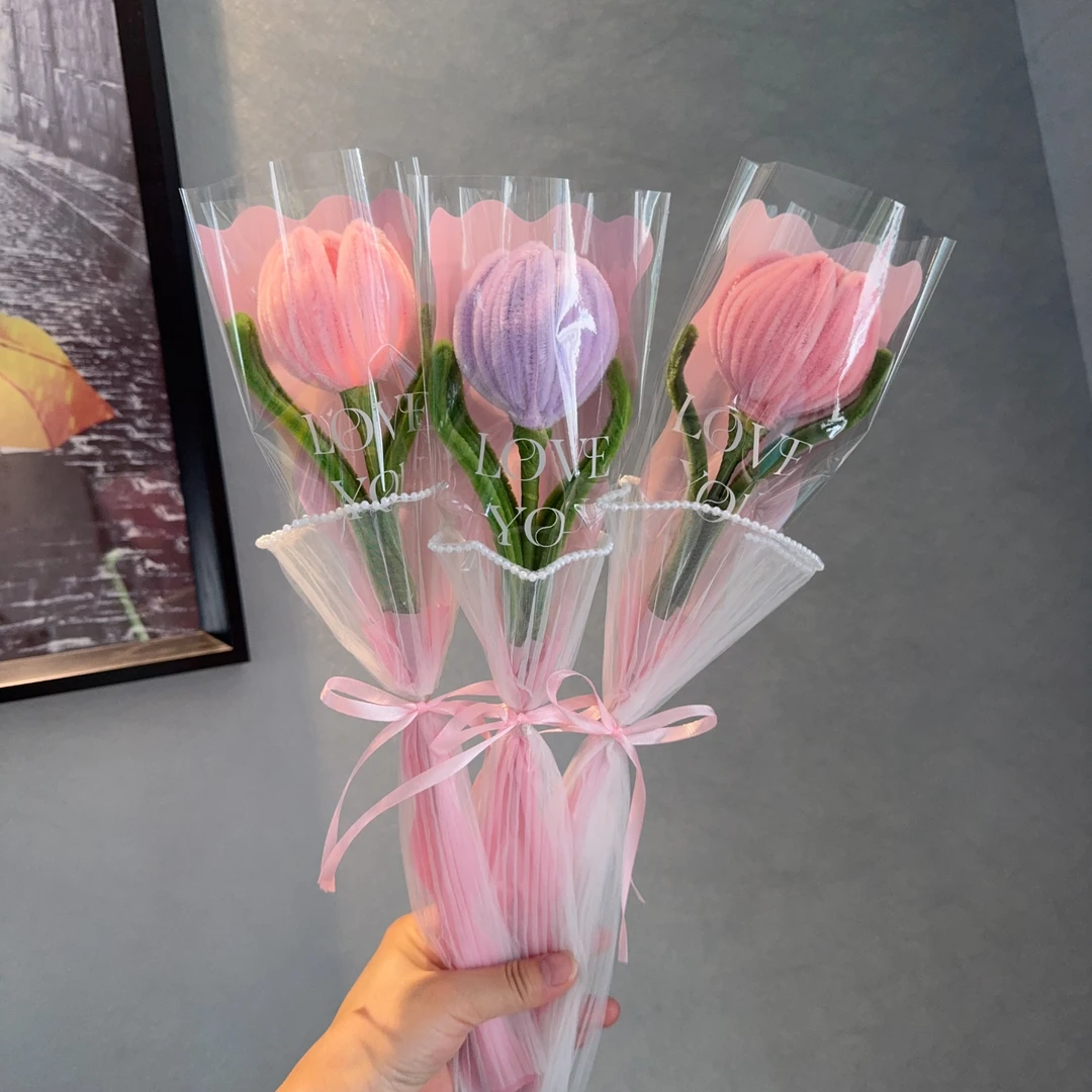 【班班精选】多彩扭扭棒款郁金香手工精美摆件居家办公会议礼品材料