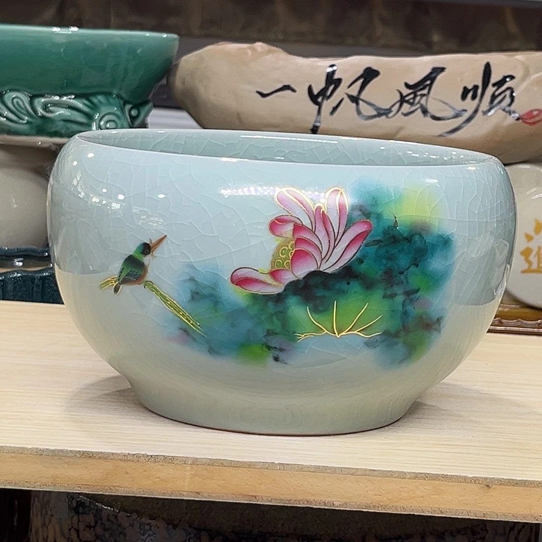 陶瓷绿植多肉微瑕花盆口径18*11.5无孔