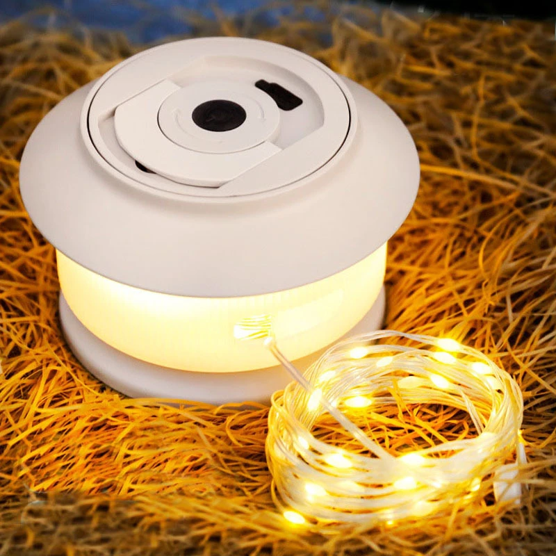LED露营灯USB充电串灯户外营地灯野营卷尺灯帐篷天幕灯带灯串
