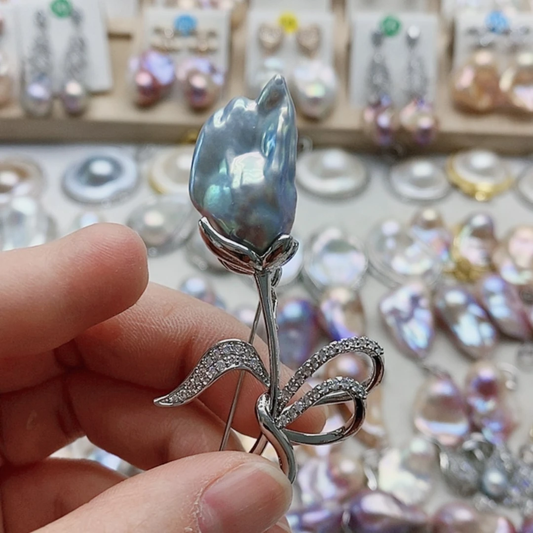 【闪购商品】淡水珍珠耳饰银S925镶嵌