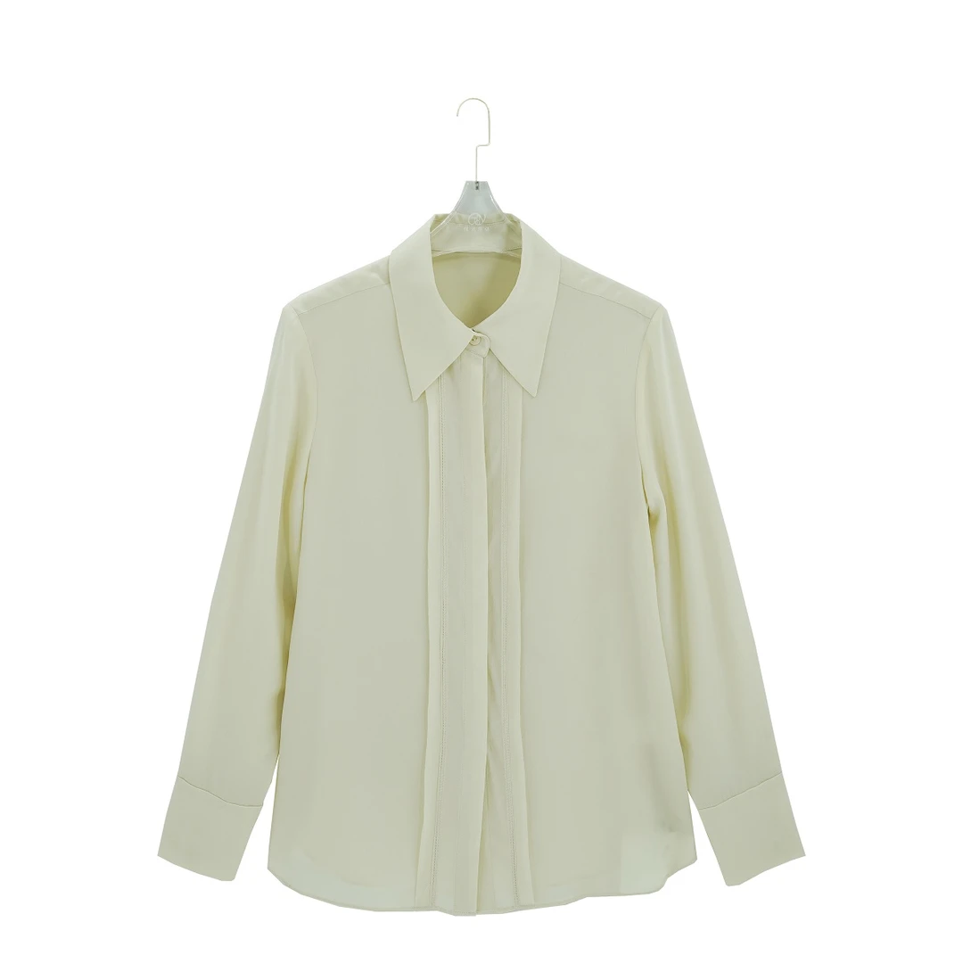 25年春夏双绉长袖翻领衬衫LS24L971