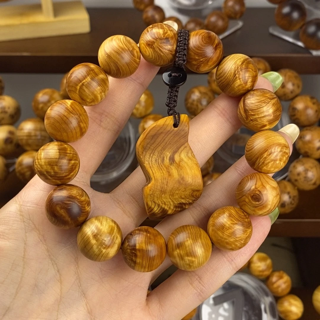 柏木（崖柏）手串/手链1.5红油龙胆闪电 清香