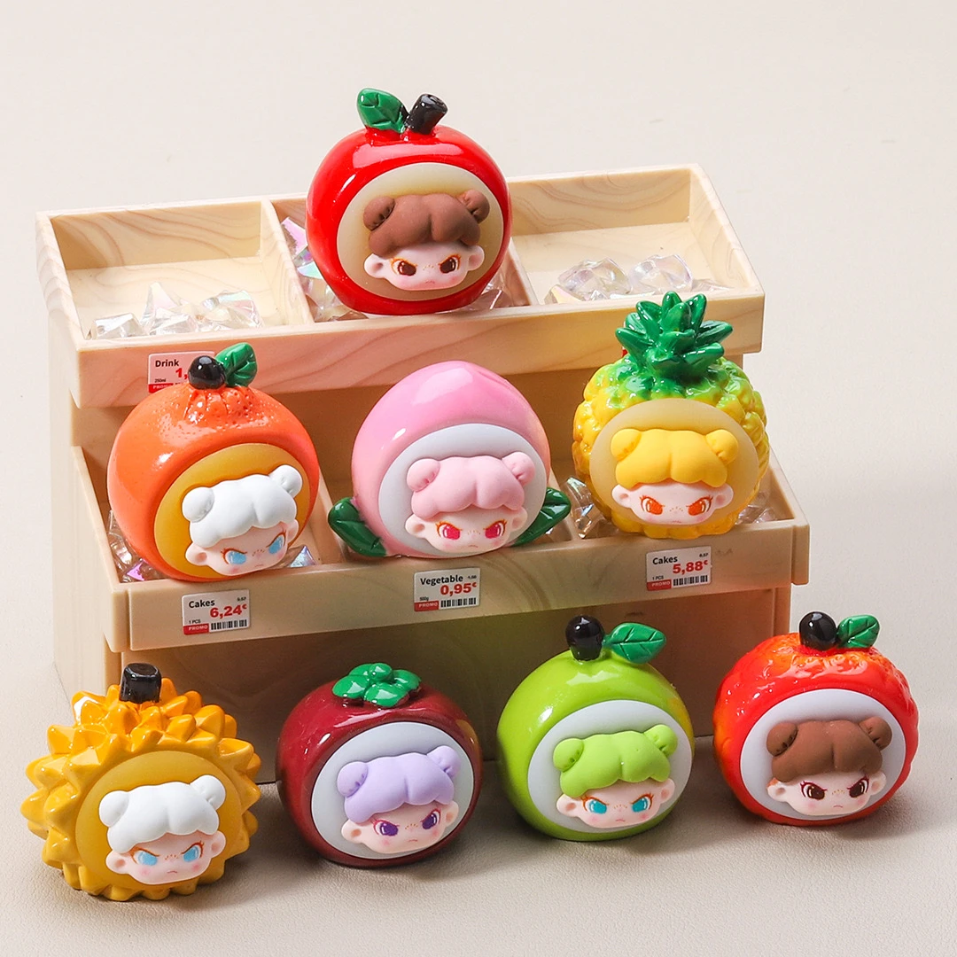 【直播拆】水果大表姐对对碰盲袋潮玩diy摆件可爱玩具钥匙扣