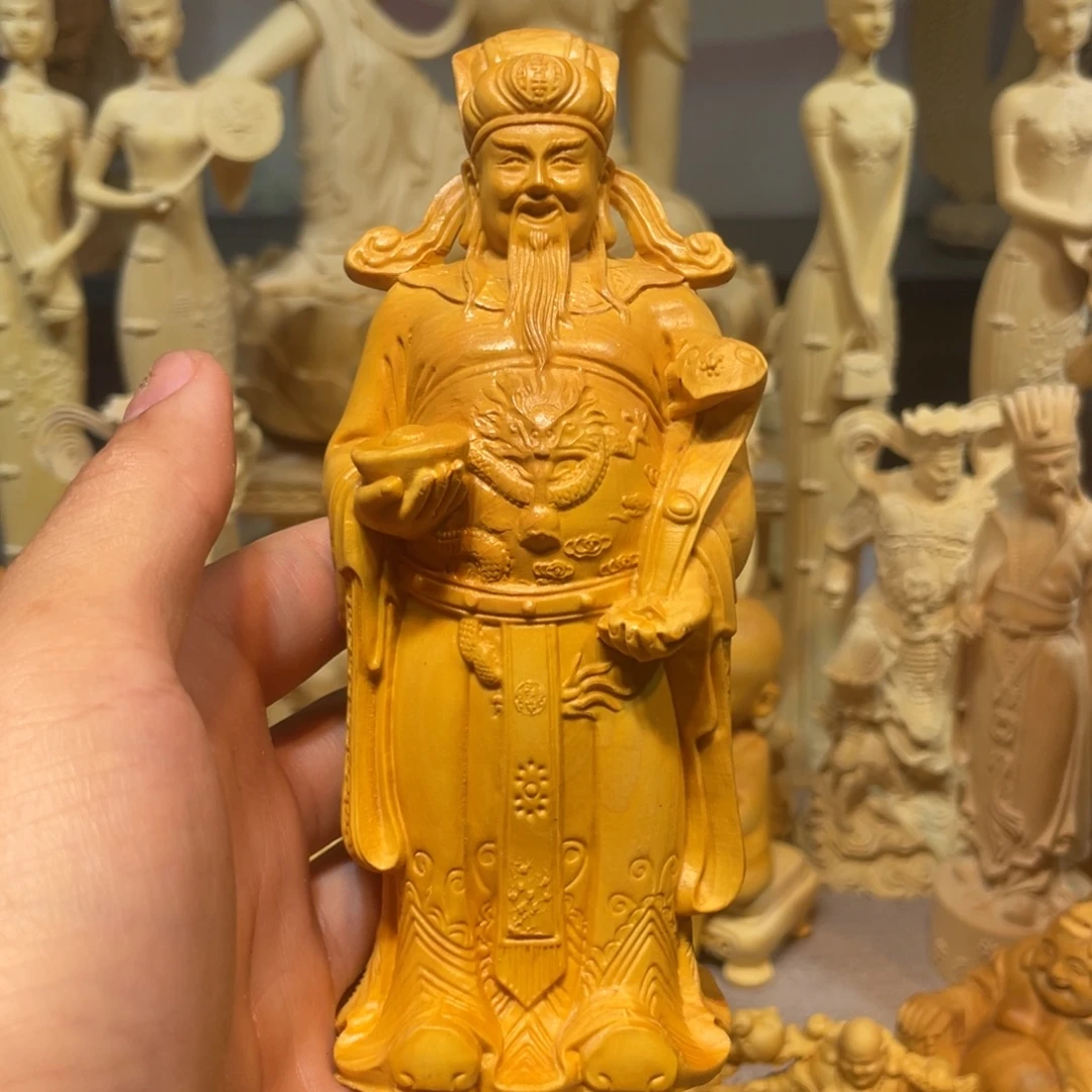 黄杨木小瑕疵财神