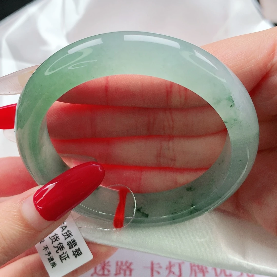 未镶嵌手镯翡翠55圈
