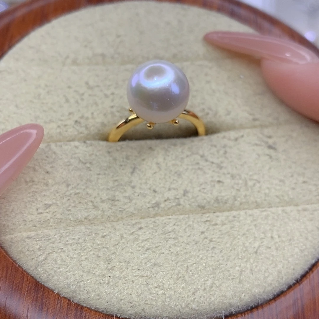合金淡水珍珠戒指F
