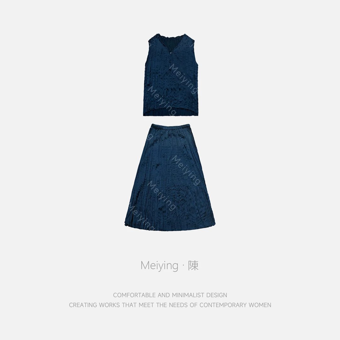 Meiying-【Chiton】艺术褶皱套装YA5XG001