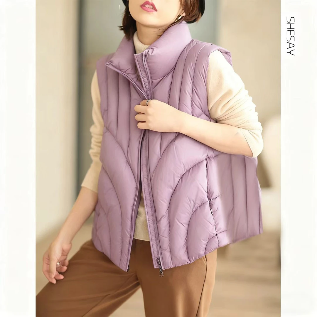 2025秋冬季新款排骨款马甲休闲时尚减龄纯色上衣棉马夹XP705马甲