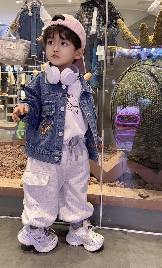 【棉逗熊品牌】男童韩版春季休闲时尚男童三件套套装-081春