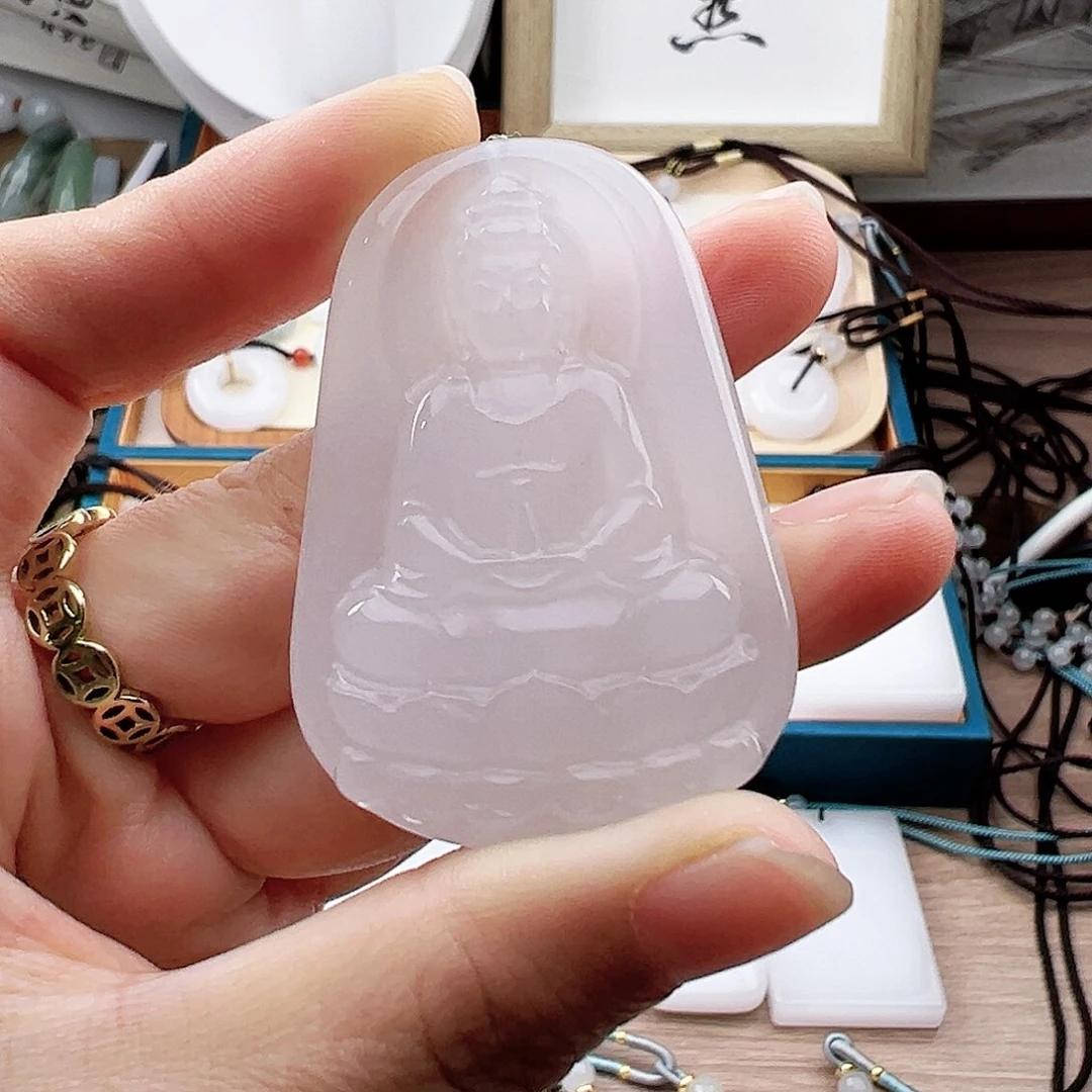 浊***醉石英质玉（金丝玉）未镶嵌颈饰