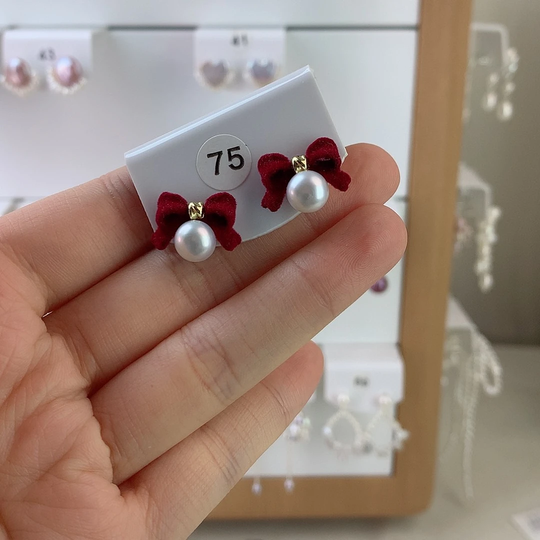 未镶嵌耳饰淡水珍珠