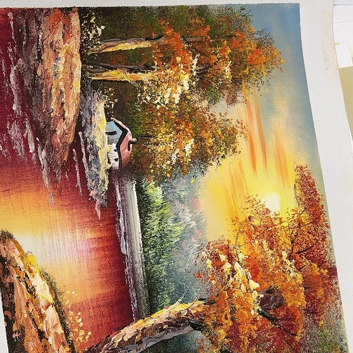 油画会一直一直仔仔细细