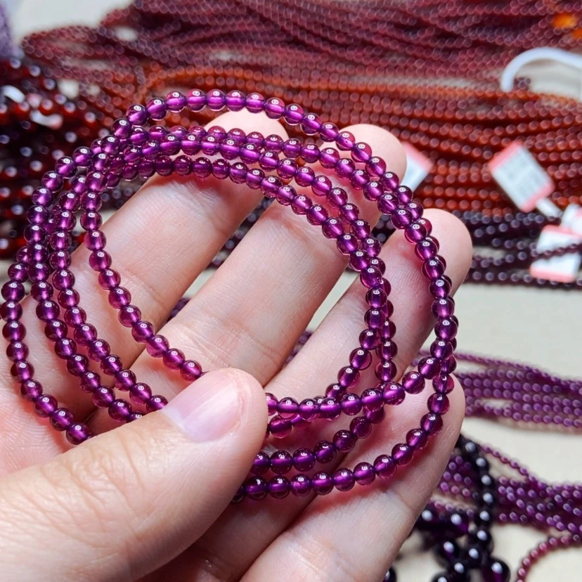 【闪购商品】未镶嵌手链石榴石3.8毫米