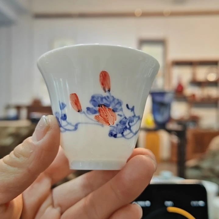 @**T景德镇手工手绘山茶花主人杯