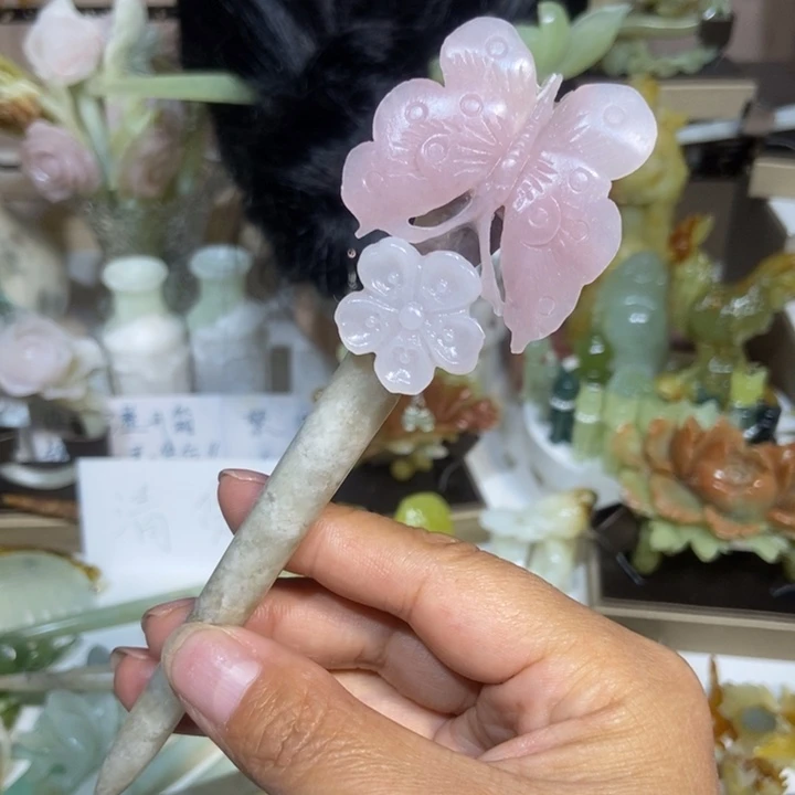 未镶嵌蛇纹石玉发饰