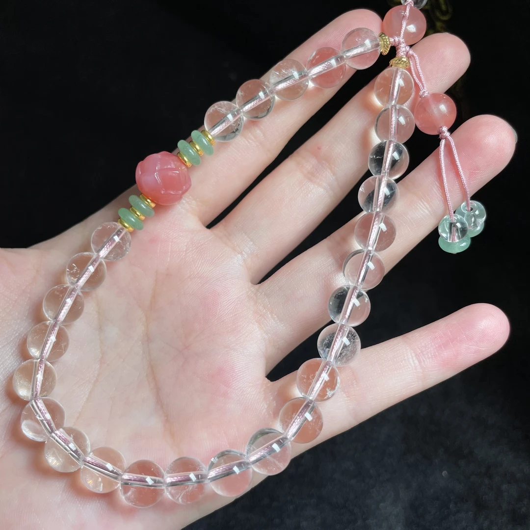 【玉总珠宝】白水晶手机挂件挂绳礼物送女生多样性发一CAN1400687