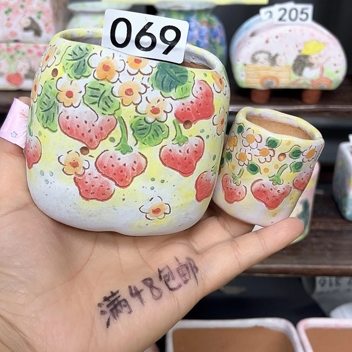 心***师手工制作多肉花盆