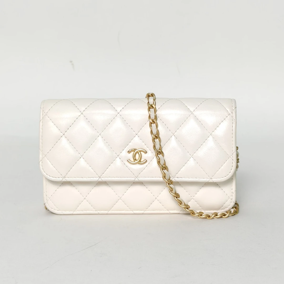 95新 Chanel/香奈儿 【娇活动23CCF皮革C 镭射标金球调节扣621695