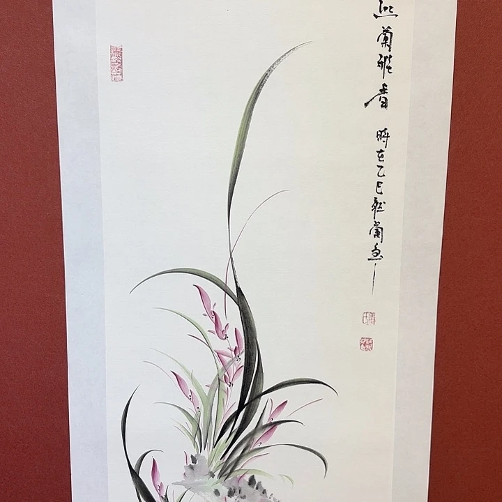 国画听兰老师花鸟