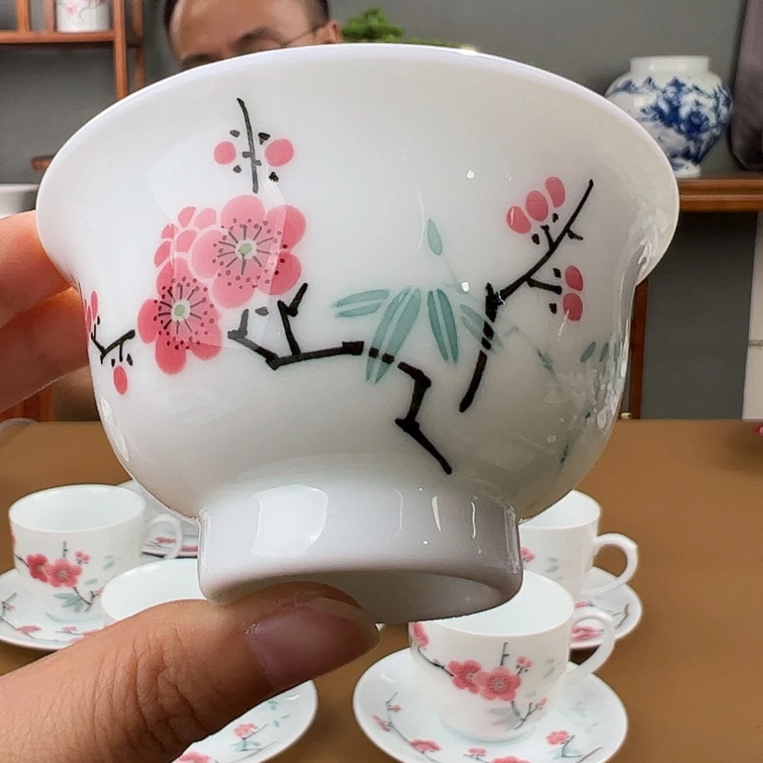 滑石子 翠竹红梅压手杯