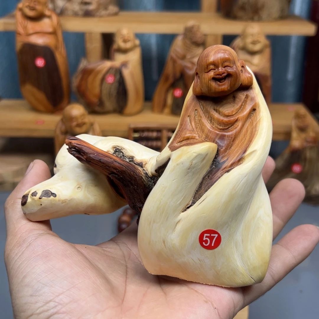 周***木崖柏木摆件手把件