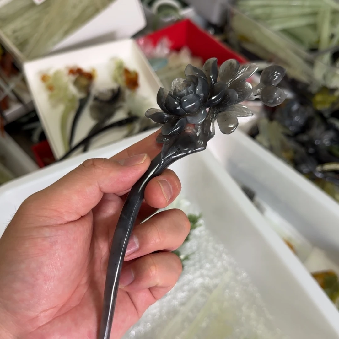 岫玉发饰未镶嵌岫玉发簪就是好看