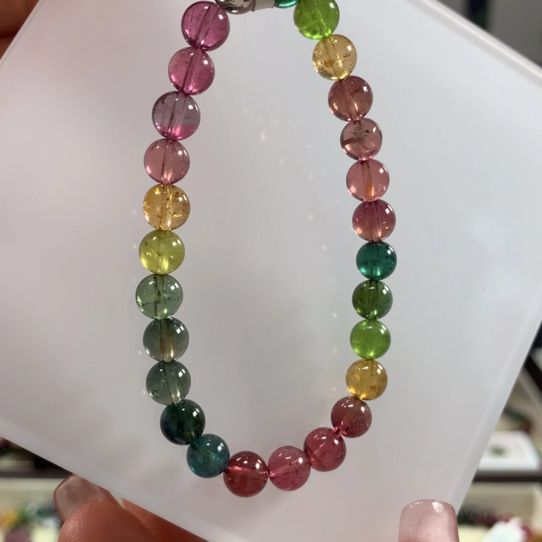 碧玺手链未镶嵌6.9毫米左右