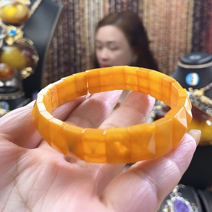 琥珀未镶嵌手链手牌