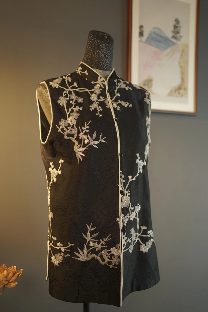 【墨梅竹影】中式绣花马甲MJ01