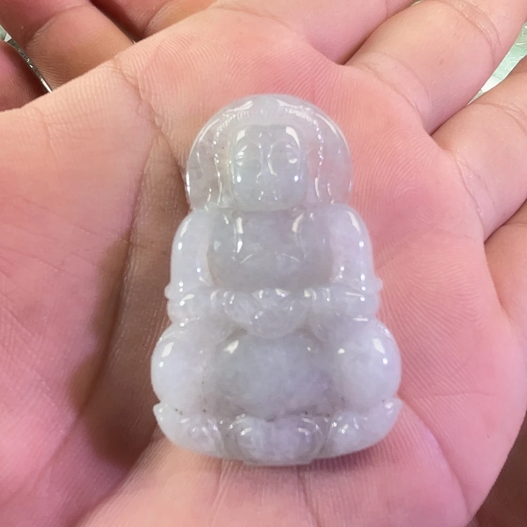 翡翠未镶嵌颈饰观音