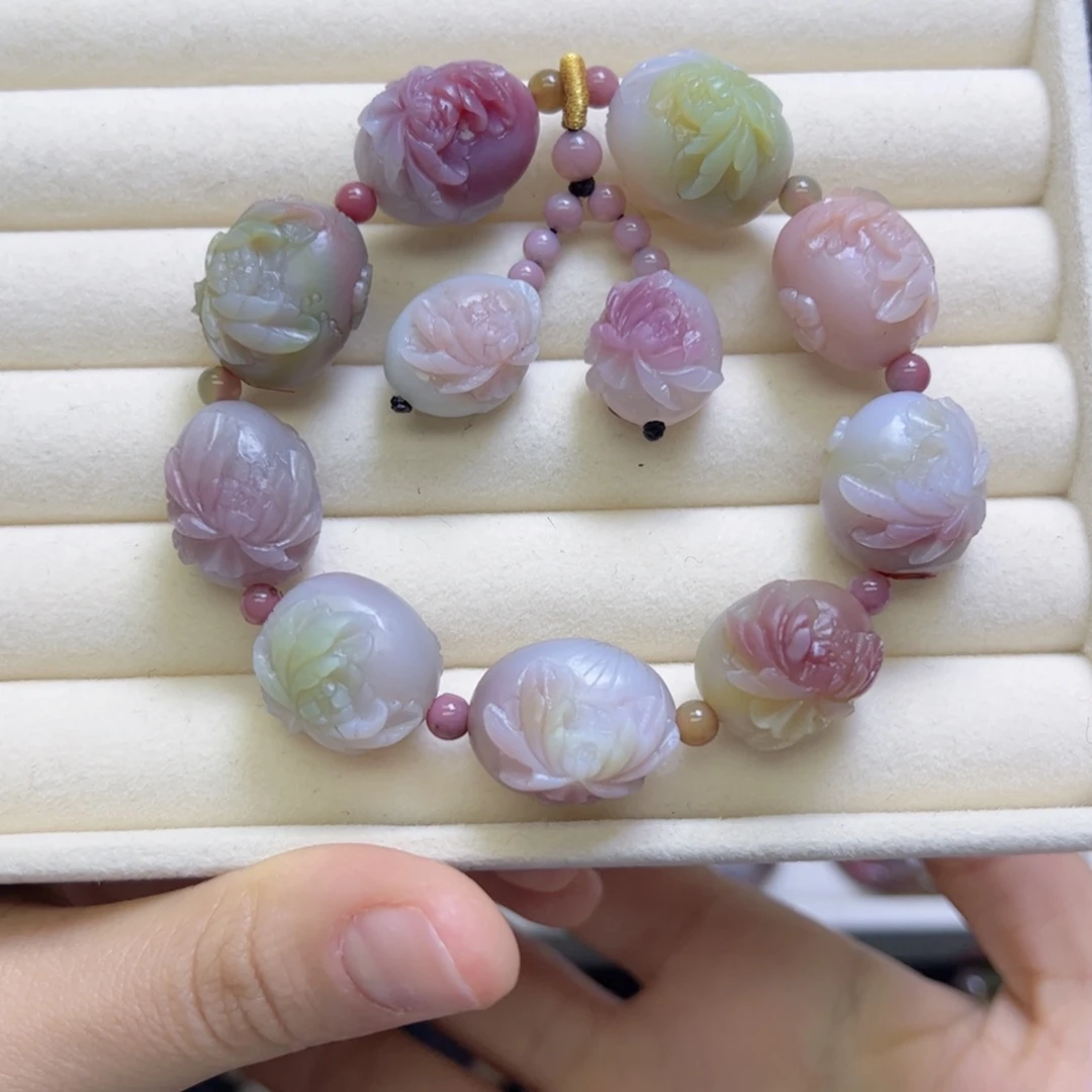 玛瑙/玉髓未镶嵌定制手串