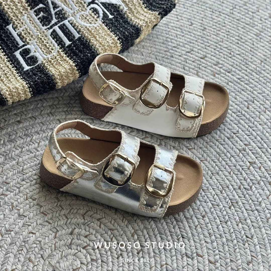 【soso】25ss｜凉鞋版 夏日编织厚底增高4cm勃肯拖鞋