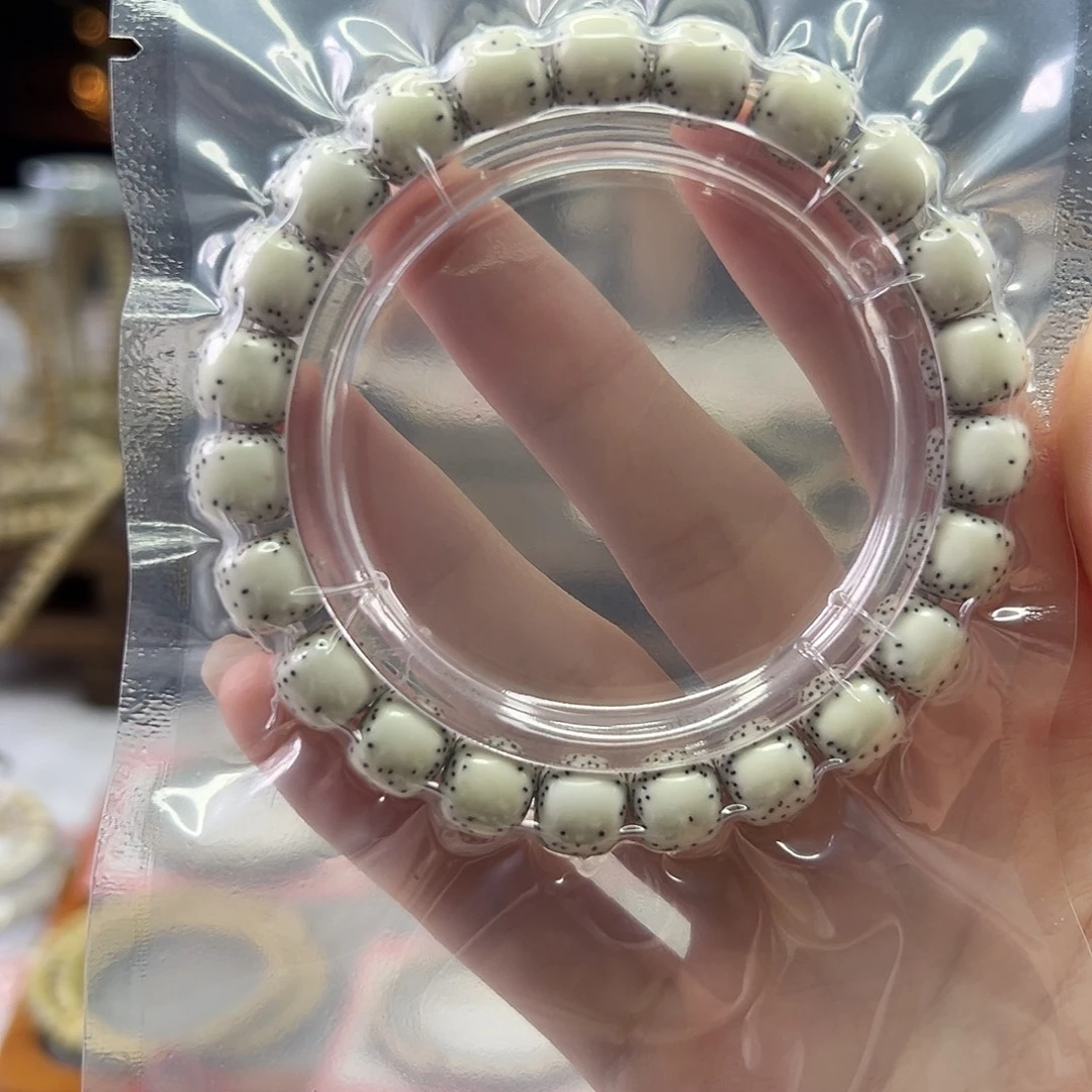 星月菩提吊坠Ll.10x9贯穿大光头 原白 牛毛星 毕业级