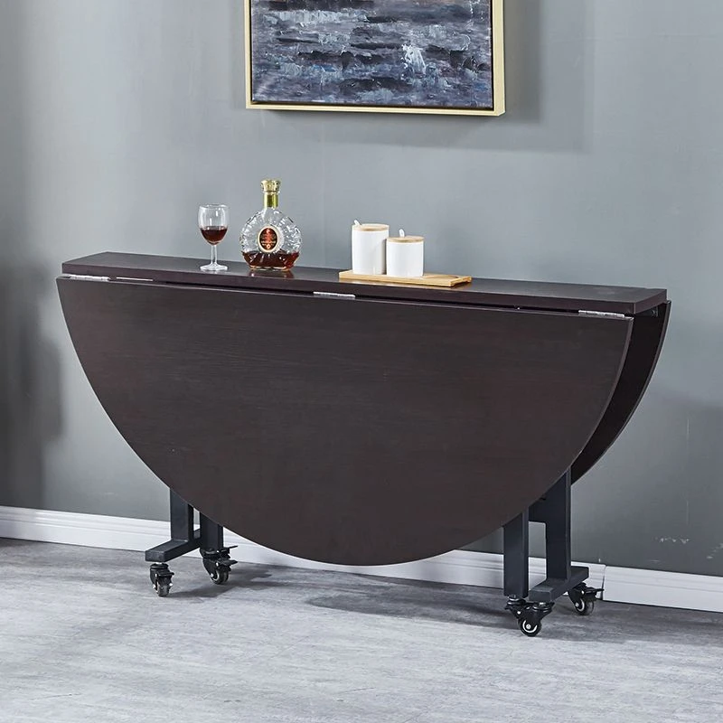 家用折叠餐桌多功能隐形可折叠圆桌出租房桌子饭桌新型设计方