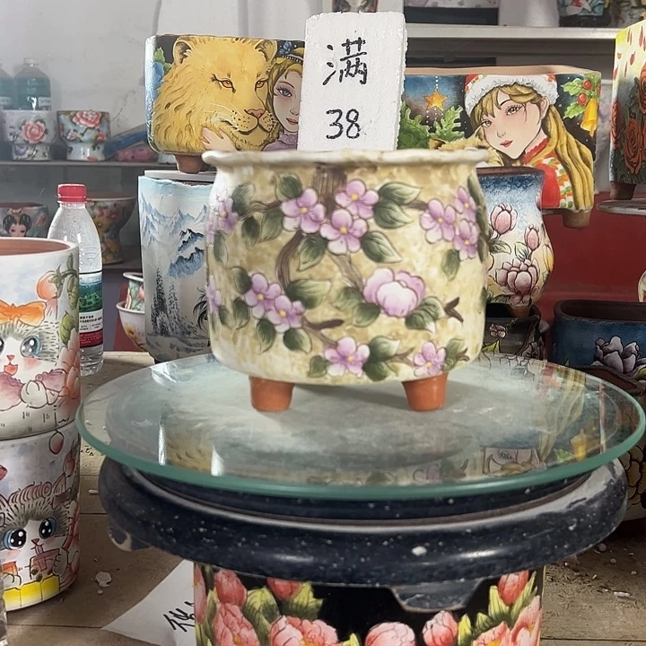 景德镇幸运花盆满38包邮