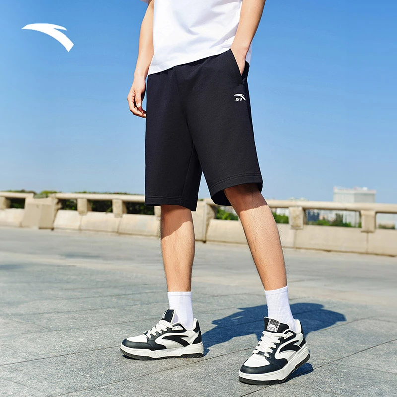 安踏针织运动短裤男2025夏季新款快干棉透气简约休闲百搭五分裤子