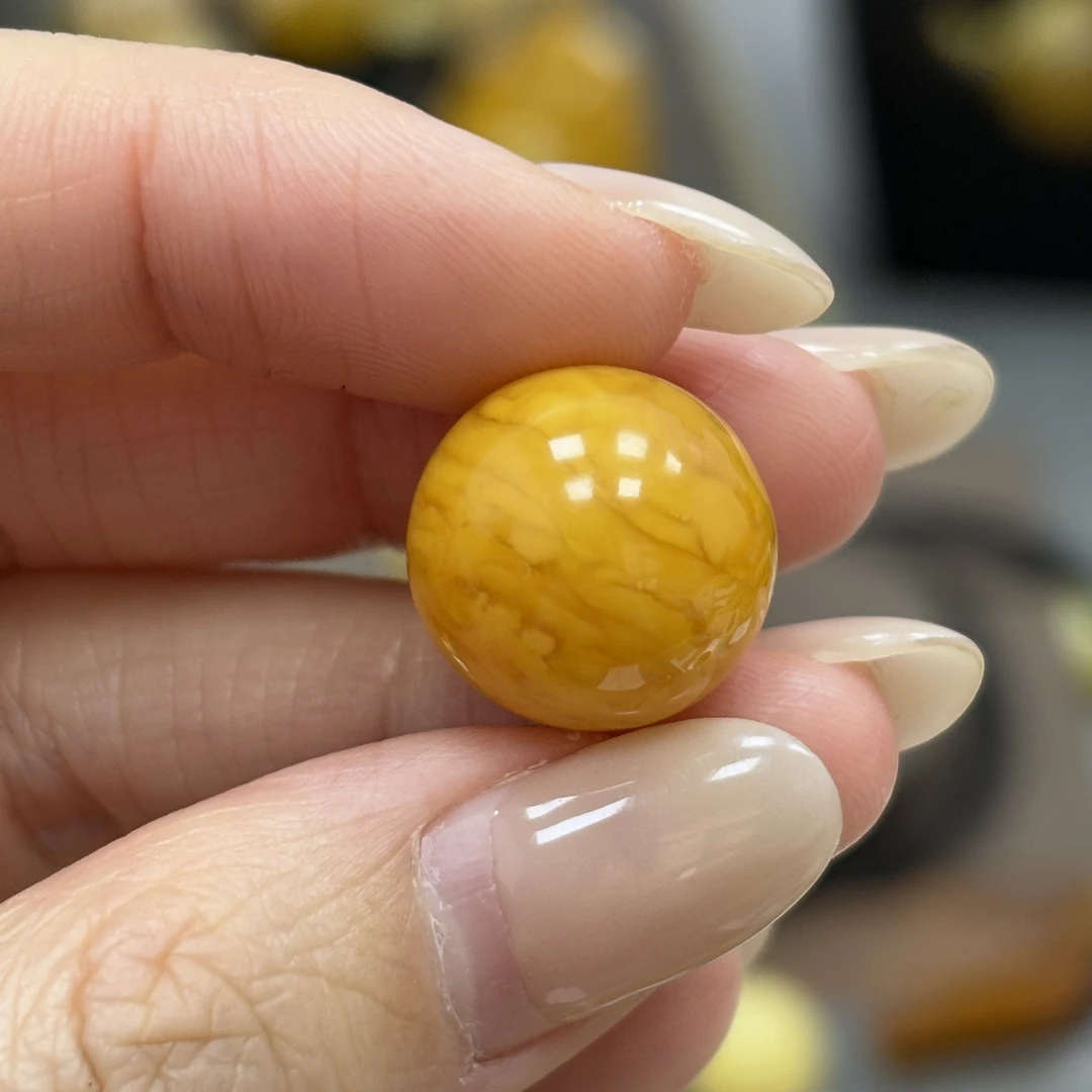 15.3mm微瑕· 小妖珠宝天然原矿琥珀蜜蜡