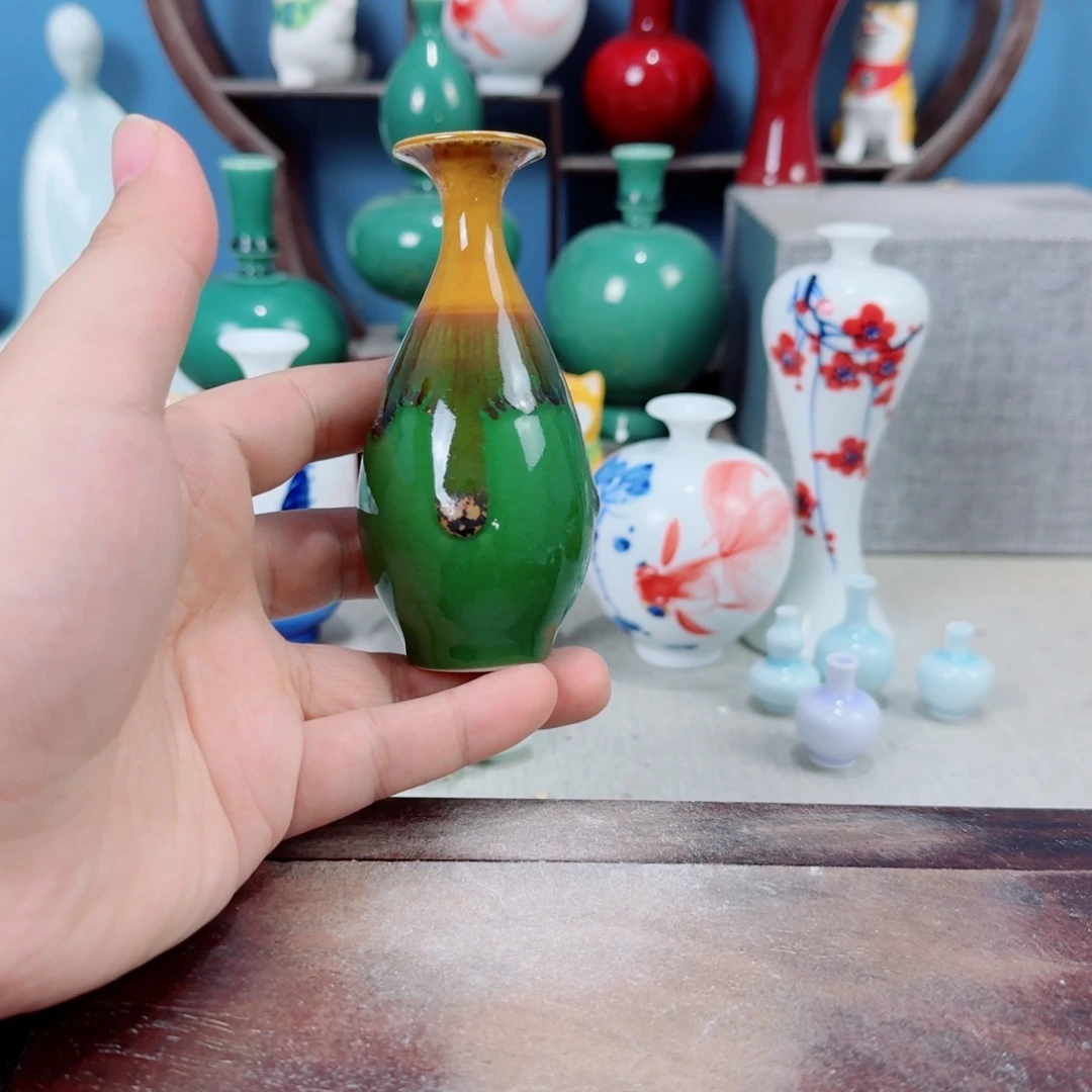 陶瓷手工小花器摆件