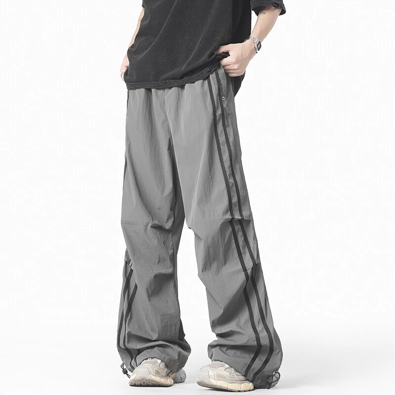 PLQV新款2025美式百搭速干冲锋裤降落伞兵裤休闲裤高街长裤宽松潮