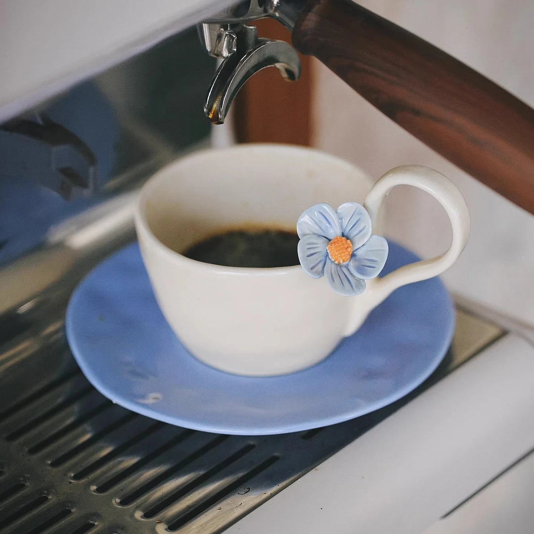 ANNAHOUSE高颜值陶瓷杯碟套装牛奶喝水送闺蜜实用礼物马克杯子YM