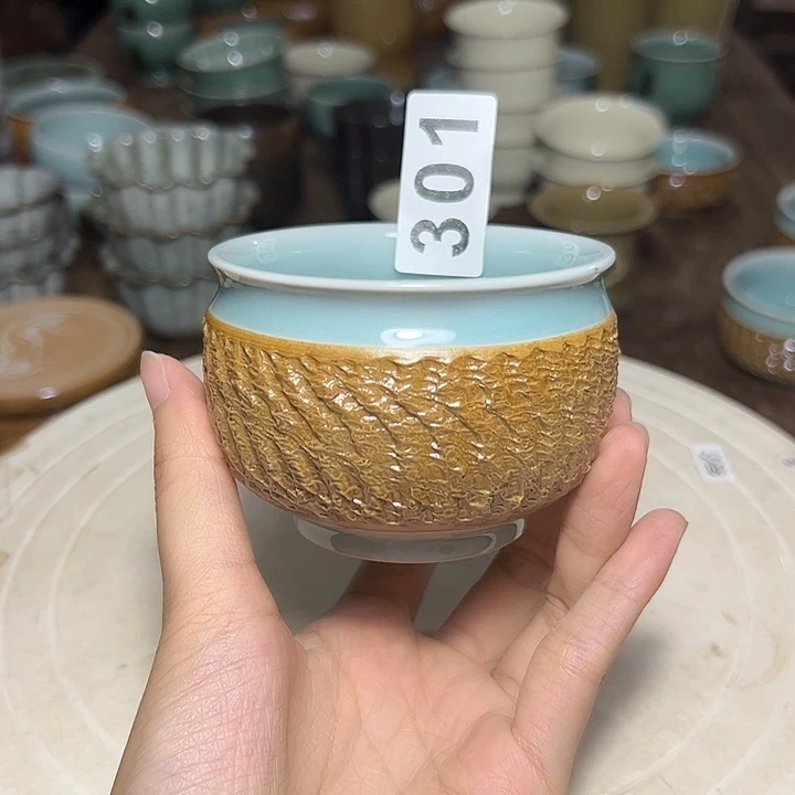龙泉云间青瓷小米茶器