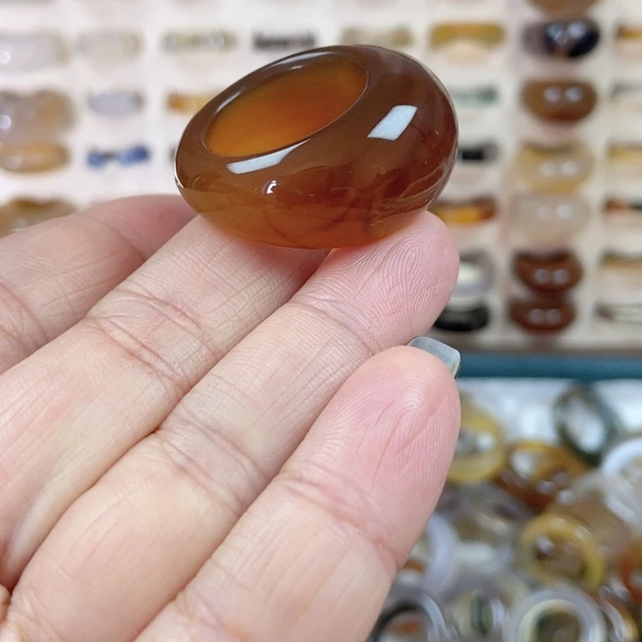 未镶嵌戒指玛瑙/玉髓不退不换